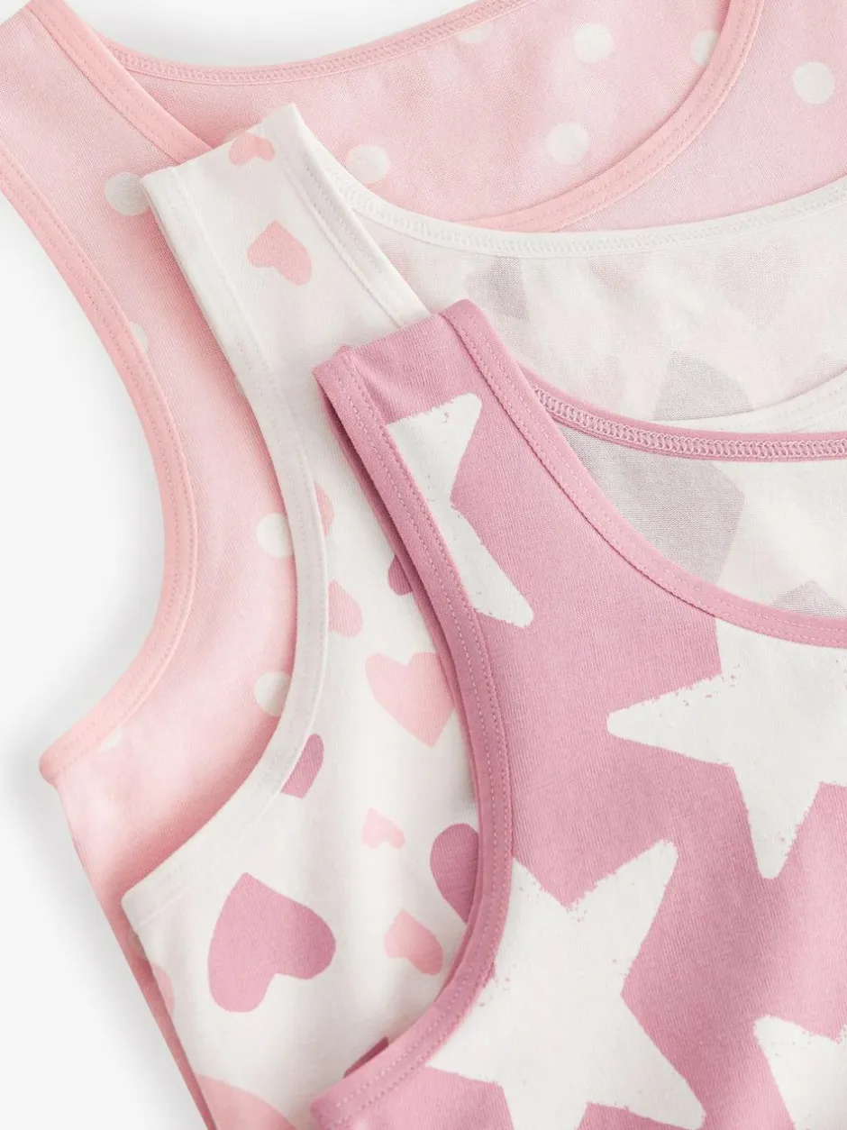 Next Fairy Vests 3 Pack (1.5-16yrs) Pink Outlet