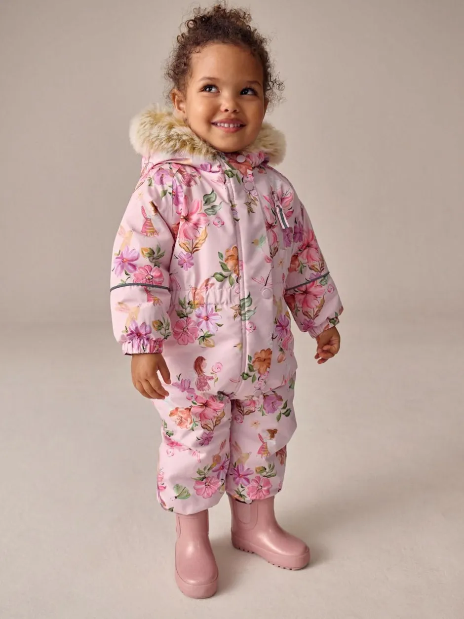 Next Waterproof Printed Snowsuit (3mths-7yrs) Pink Fairy Sale