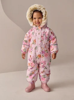 Next Waterproof Printed Snowsuit (3mths-7yrs) Pink Fairy Sale