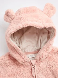 Next Fleece Baby Hooded Jacket (0mths-2yrs) Pink Best
