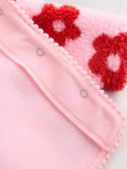 Next Pink Floral All Over Print Borg Hooded Baby Jacket (0mths-2yrs) Discount
