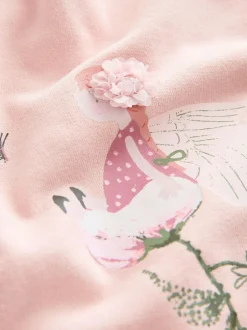 Next Frill Hem Sweatshirt & Leggings Set (3mths-7yrs) Pink Floral Fairy New