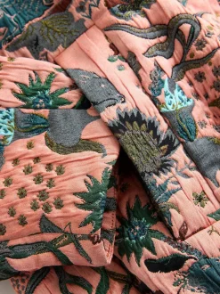 Next Floral Jacquard Bomber Jacket Pink Clearance
