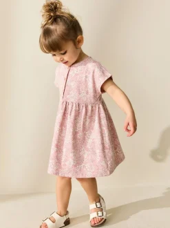 Next Jersey Dress (3mths-7yrs) Pink Floral Outlet
