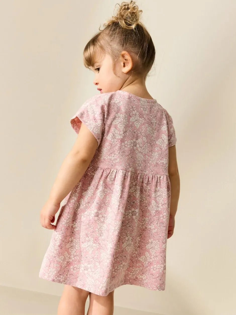 Next Jersey Dress (3mths-7yrs) Pink Floral Outlet