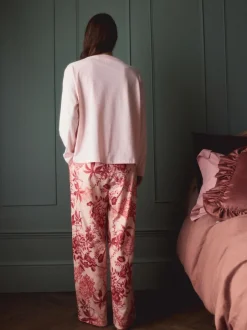 Next Pink Floral Kew Collection Long Sleeve Pyjamas