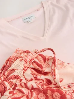 Next Pink Floral Kew Collection Long Sleeve Pyjamas