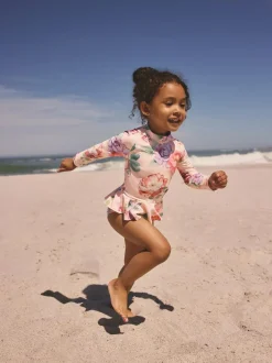 Next Sunsafe Swim Set (3mths-7yrs) Pink Floral Print Outlet