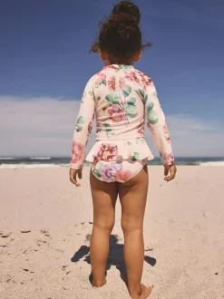 Next Sunsafe Swim Set (3mths-7yrs) Pink Floral Print Outlet