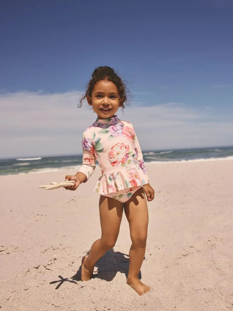 Next Sunsafe Swim Set (3mths-7yrs) Pink Floral Print Outlet