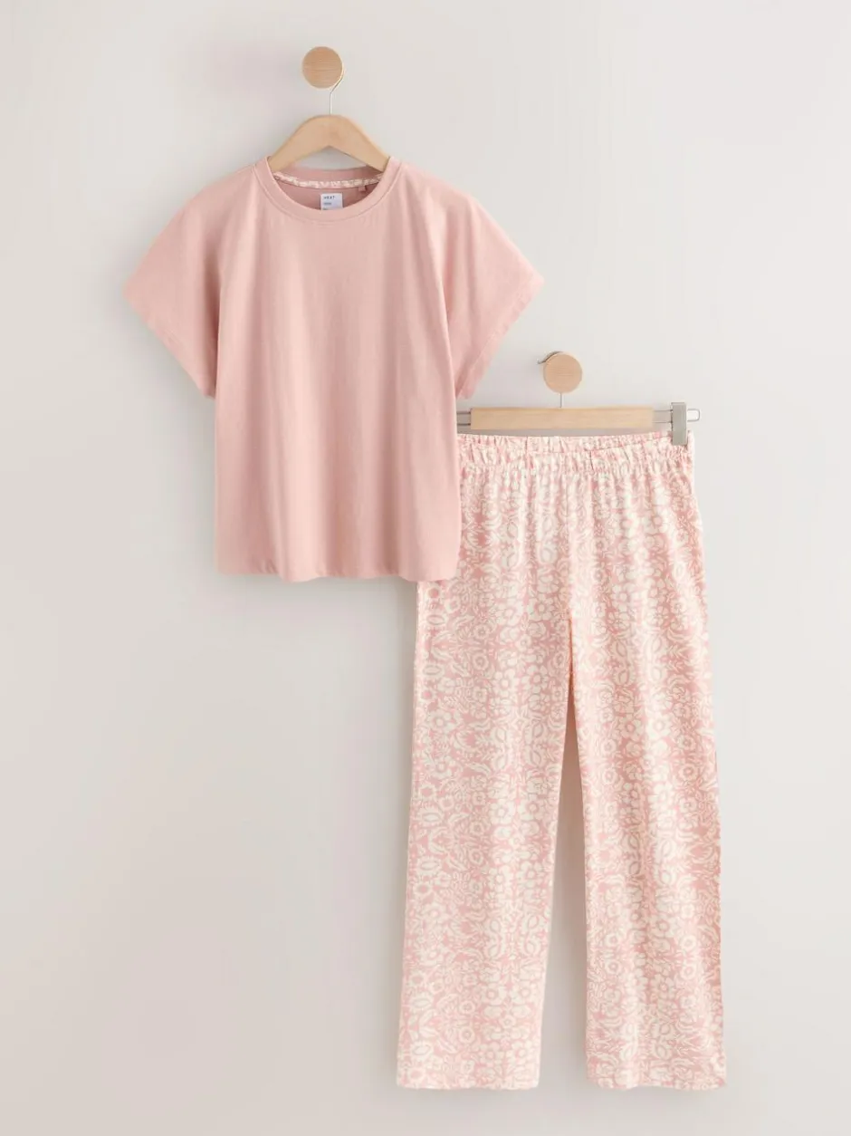 Next Pink Floral Short Sleeve Pyjamas Online
