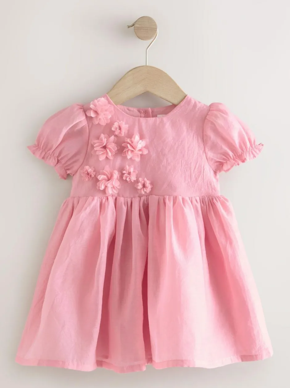 Next Flower Corsage Dress (3mths-8yrs) Pink Hot
