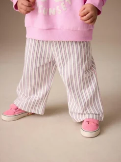 Next Pink Flower Sweatshirt & Wide Leg Trousers Set (3mths-7yrs) Discount