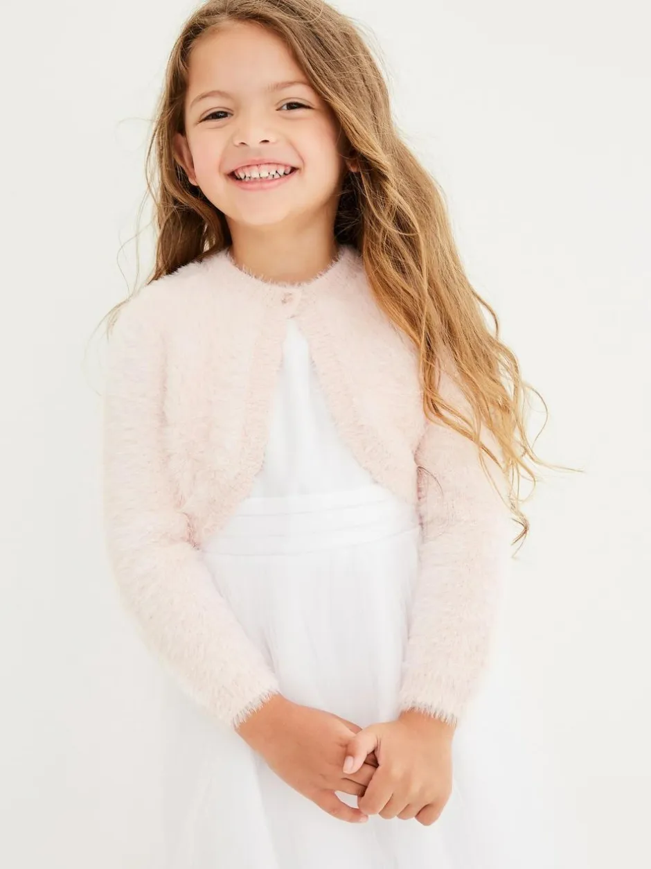 Next Fluffy Shrug Cardigan (12mths-16yrs) Pink New