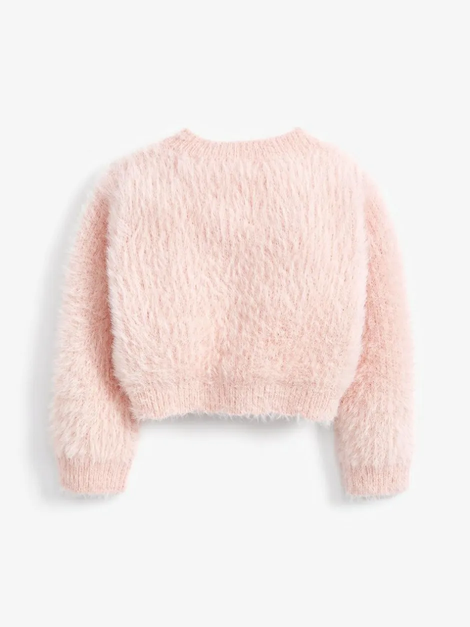 Next Fluffy Shrug Cardigan (12mths-16yrs) Pink New