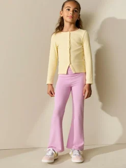 Next Pink Fold Over Flare Leggings (3-16yrs) New
