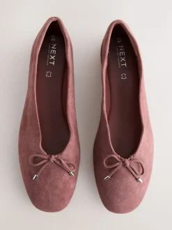 Next Forever Comfort® Suede High Cut Ballet Flats Pink Hot