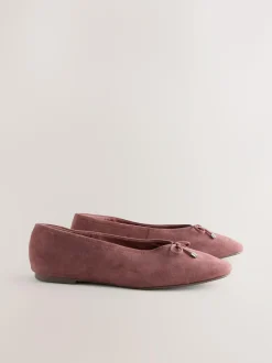 Next Forever Comfort® Suede High Cut Ballet Flats Pink Hot