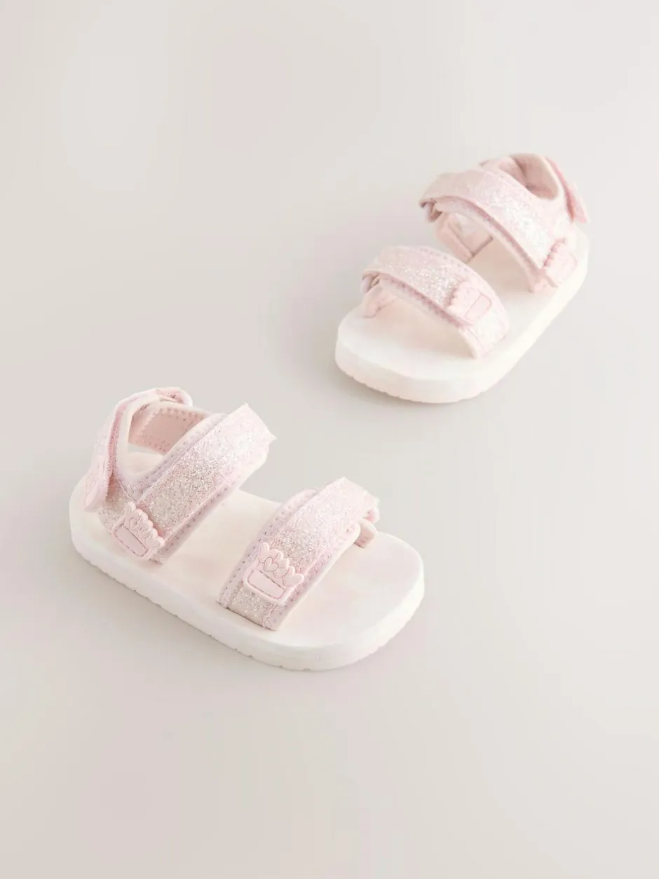 Next Trekker Sandals Pink Glitter Best