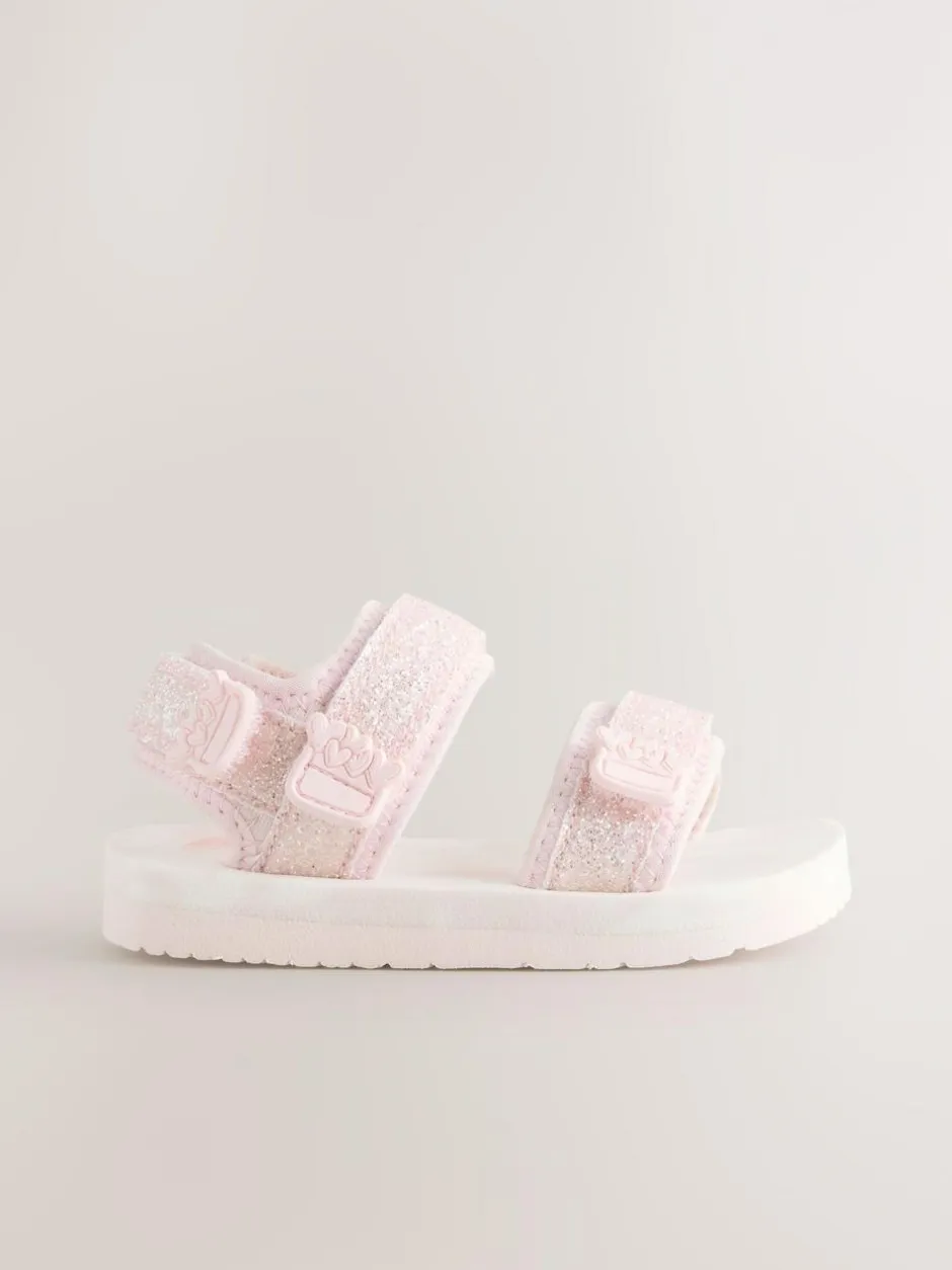 Next Trekker Sandals Pink Glitter Best