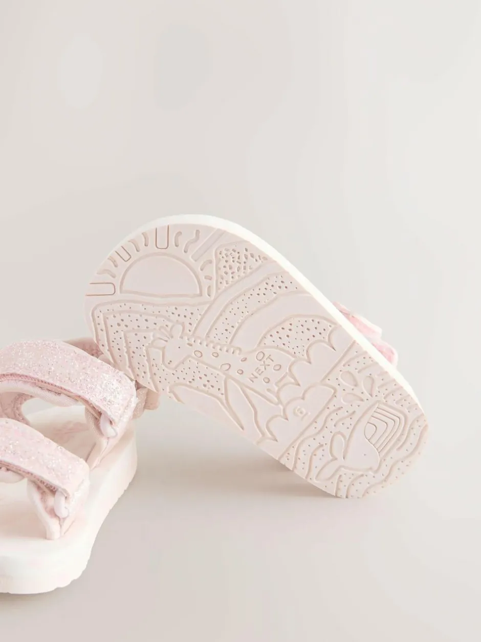 Next Trekker Sandals Pink Glitter Best