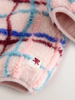 Next Zip Through Fleece (3mths-7yrs) Pink Grid Print Discount