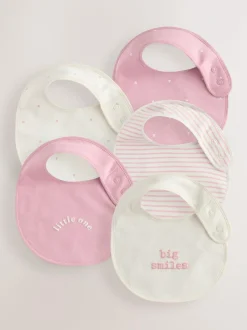 Next Pink Heart Baby Bibs 5 Pack Best
