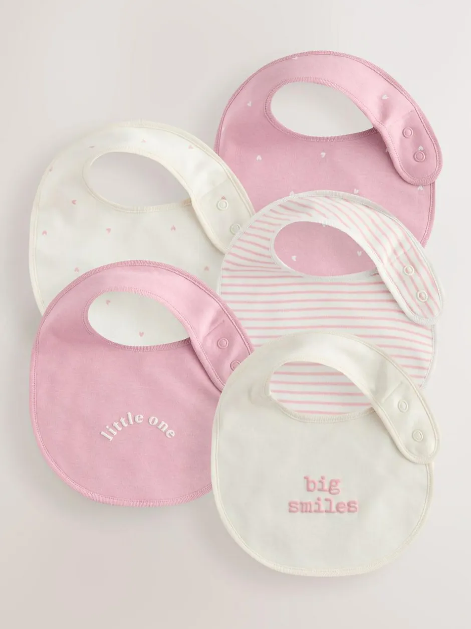 Next Pink Heart Baby Bibs 5 Pack Best