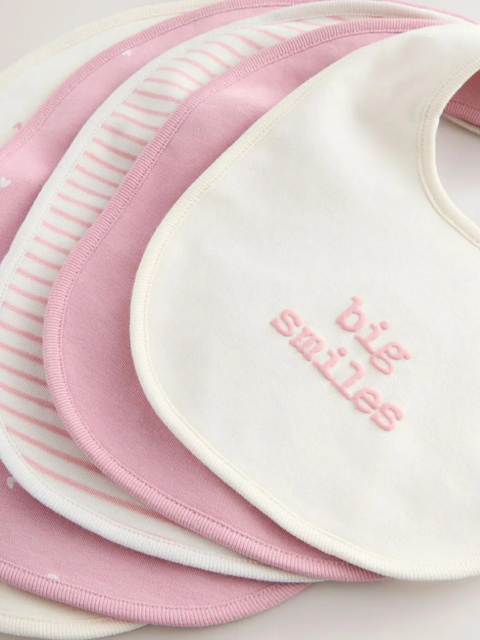 Next Pink Heart Baby Bibs 5 Pack Best