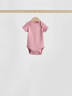 Next Pink Heart Baby Short Sleeve Bodysuits 5 Pack Sale