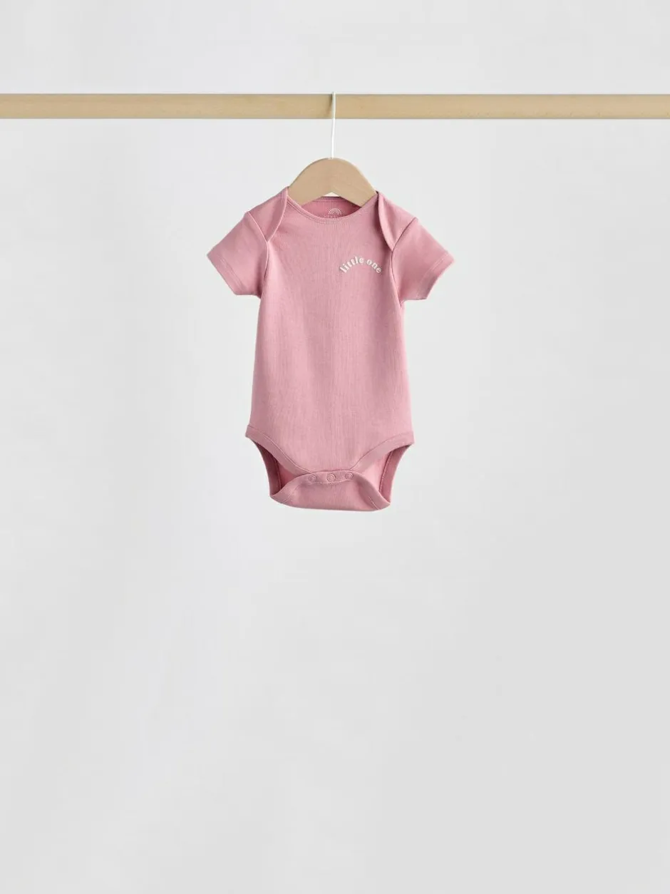 Next Pink Heart Baby Short Sleeve Bodysuits 5 Pack Sale