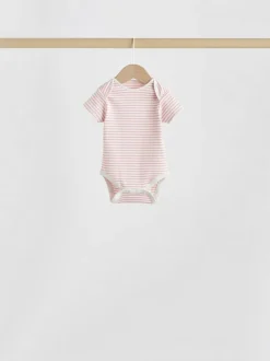 Next Pink Heart Baby Short Sleeve Bodysuits 5 Pack Sale