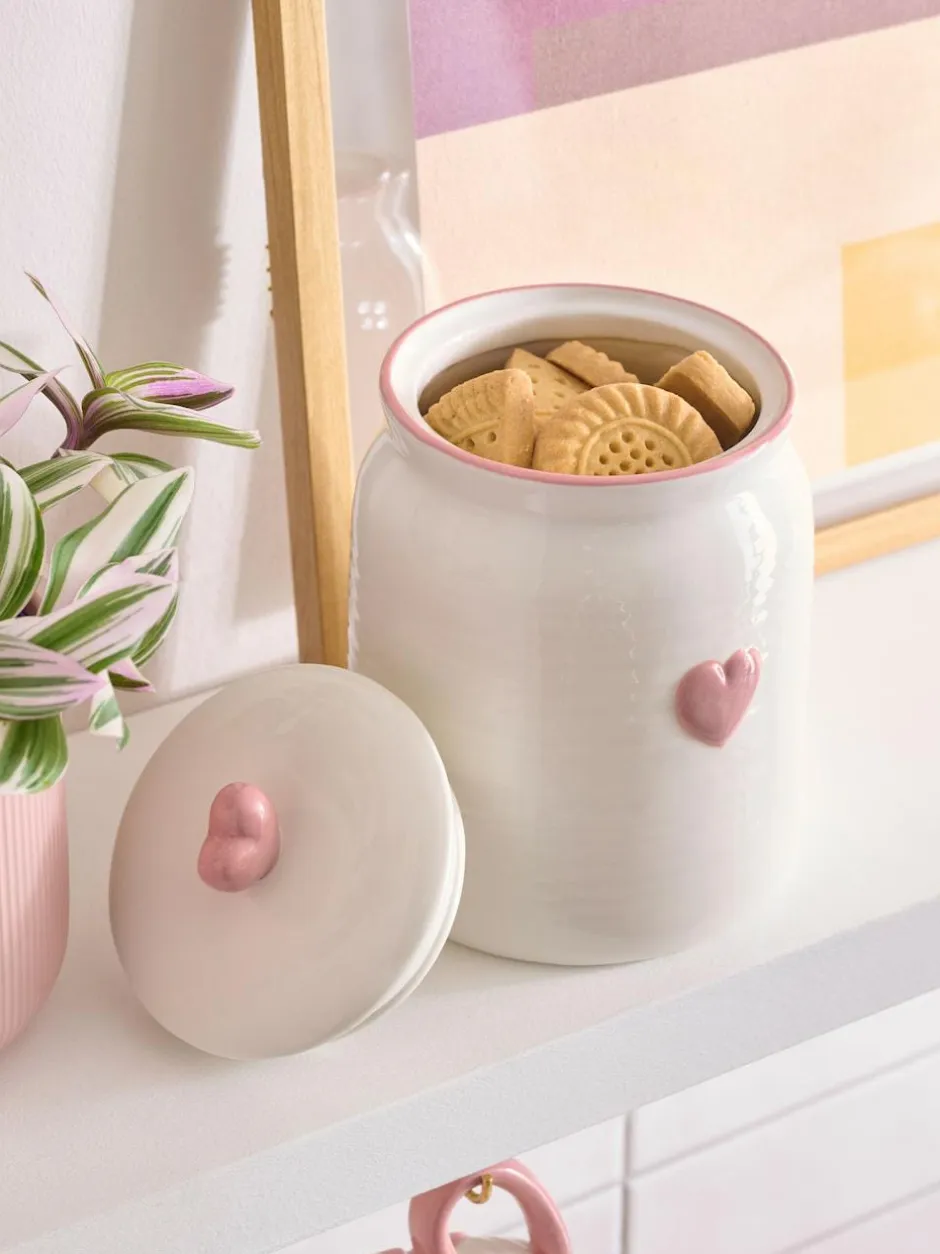 Next Pink Heart Biscuit Jar Outlet