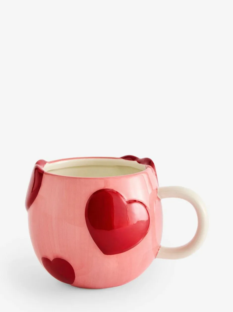 Next Pink Heart Mug Clearance