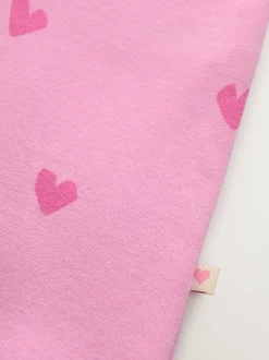 Next Jersey Baby Romper (0mths-3yrs) Pink Heart Printed Clearance