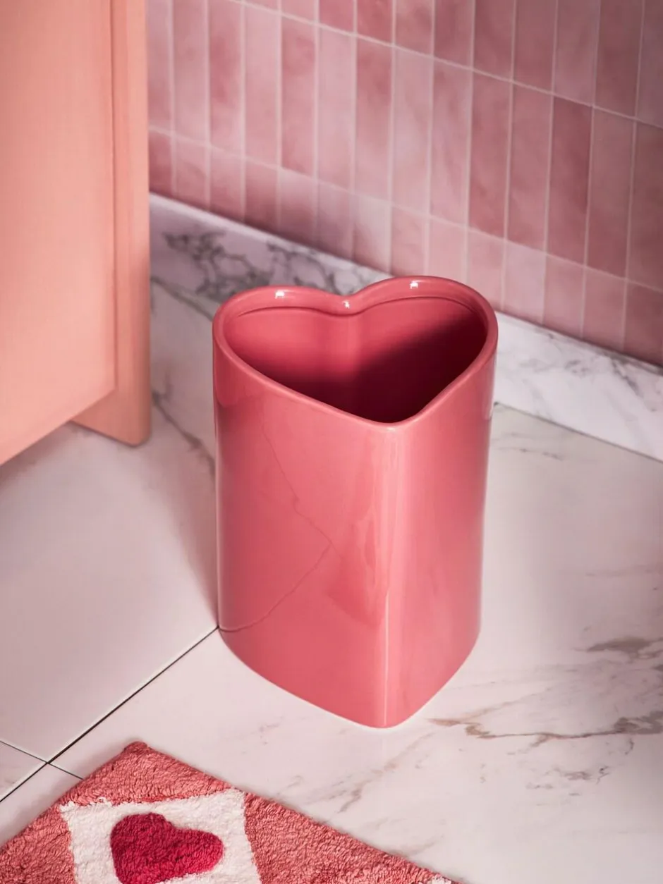 Next Pink Heart Shaped Bin New