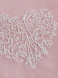 Next Textured Duvet Cover and Pillowcase Set Pink Heart