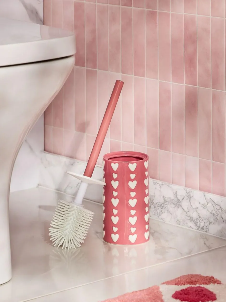 Next Pink Heart Toilet Brush Online