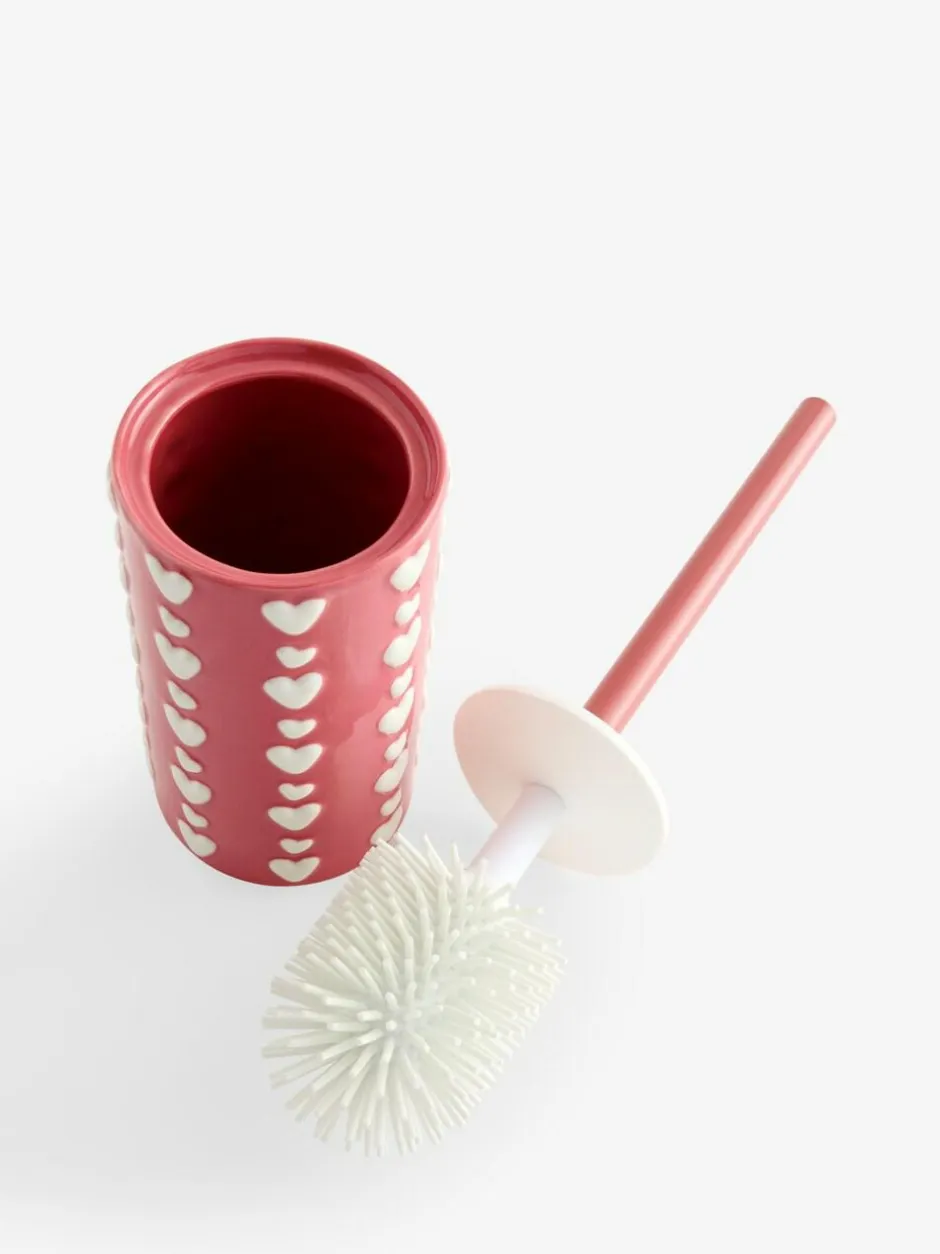 Next Pink Heart Toilet Brush Online