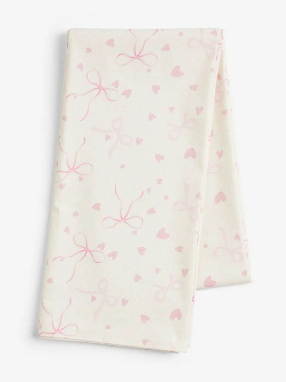 Next Pink Hearts and Bows Wipe Clean Tablecloth Online
