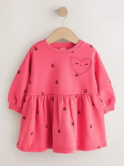 Next Pink Hearts Sweat Dress (3mths-7yrs)