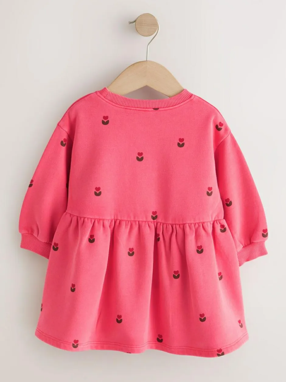 Next Pink Hearts Sweat Dress (3mths-7yrs)