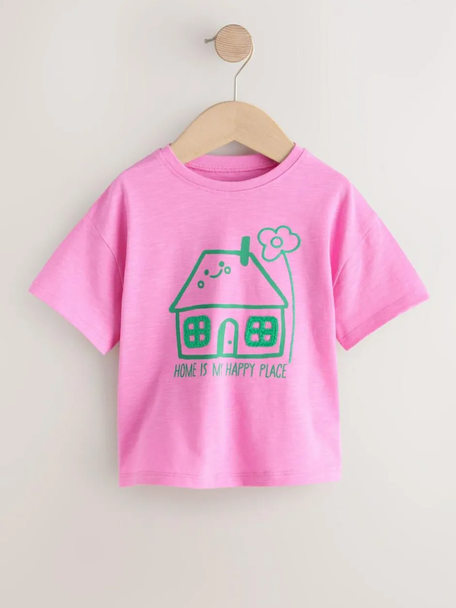 Next Pink House Short Sleeve T-Shirt (3mths-7yrs) Discount