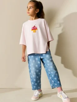 Next Beaded T-Shirt (3-16yrs) Pink Jelly Online