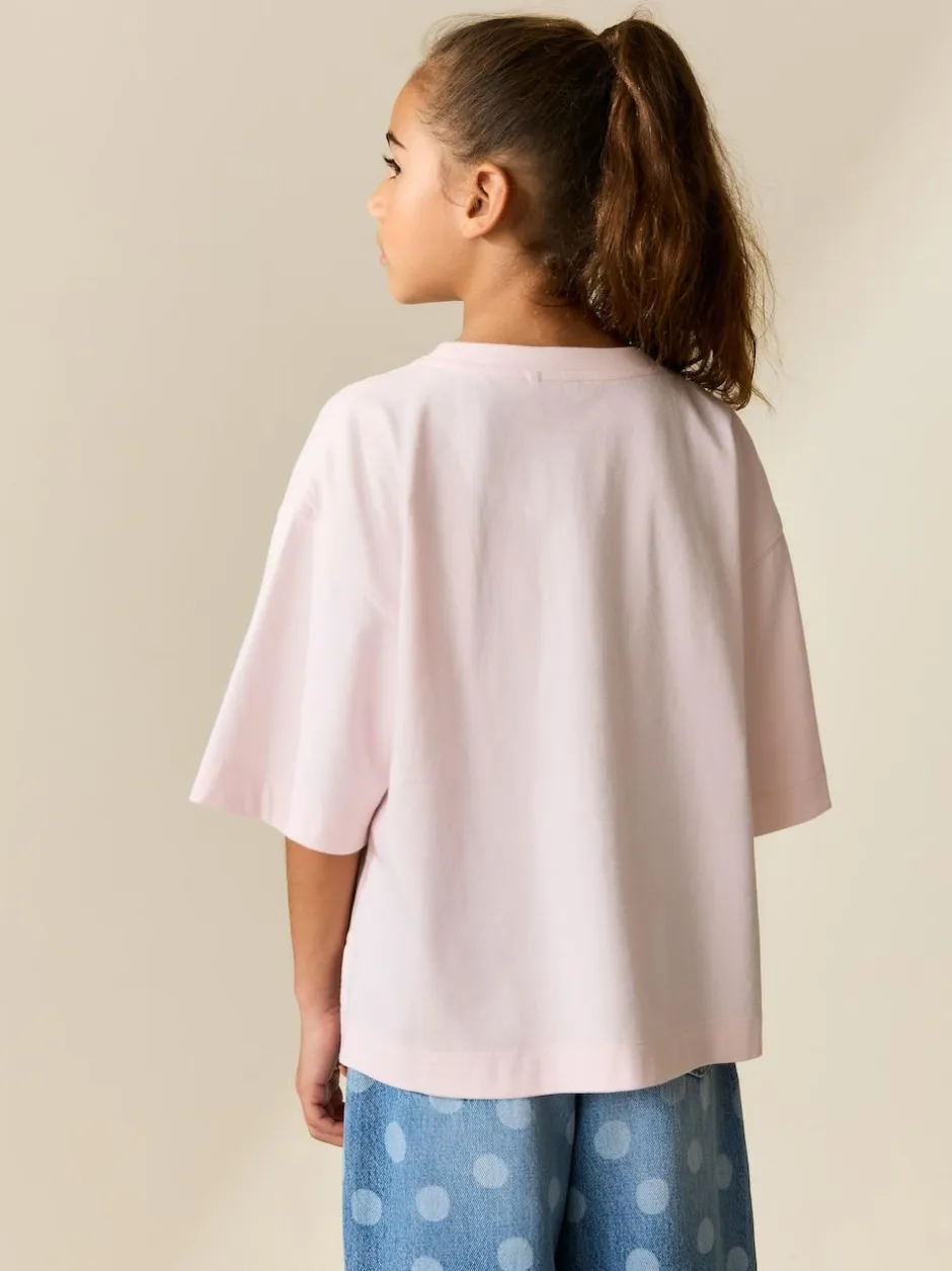 Next Beaded T-Shirt (3-16yrs) Pink Jelly Online