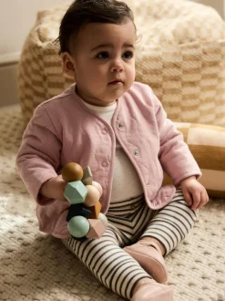 Next Jersey Quilted Baby Jacket (0mths-2yrs) Pink New