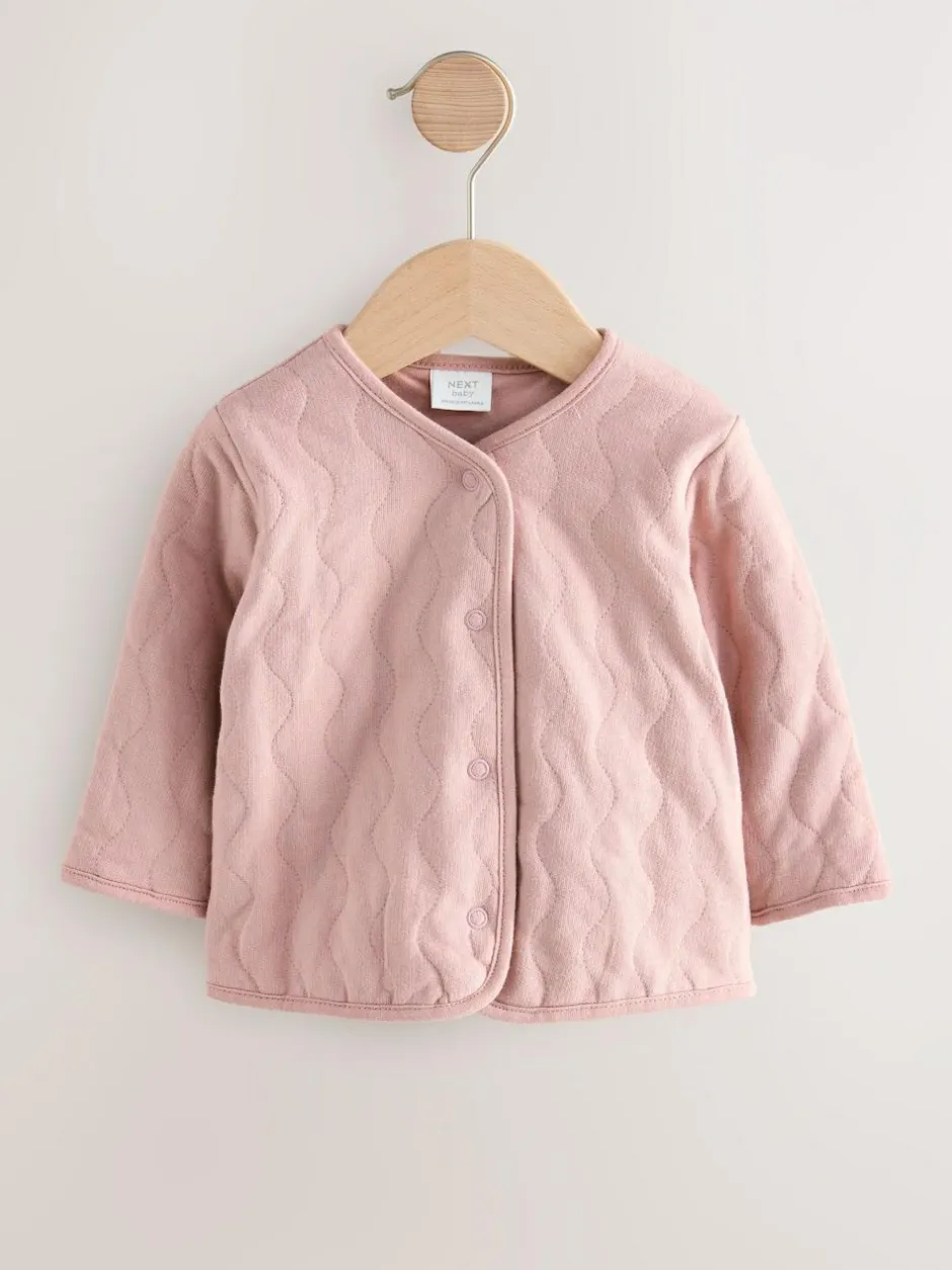 Next Jersey Quilted Baby Jacket (0mths-2yrs) Pink New