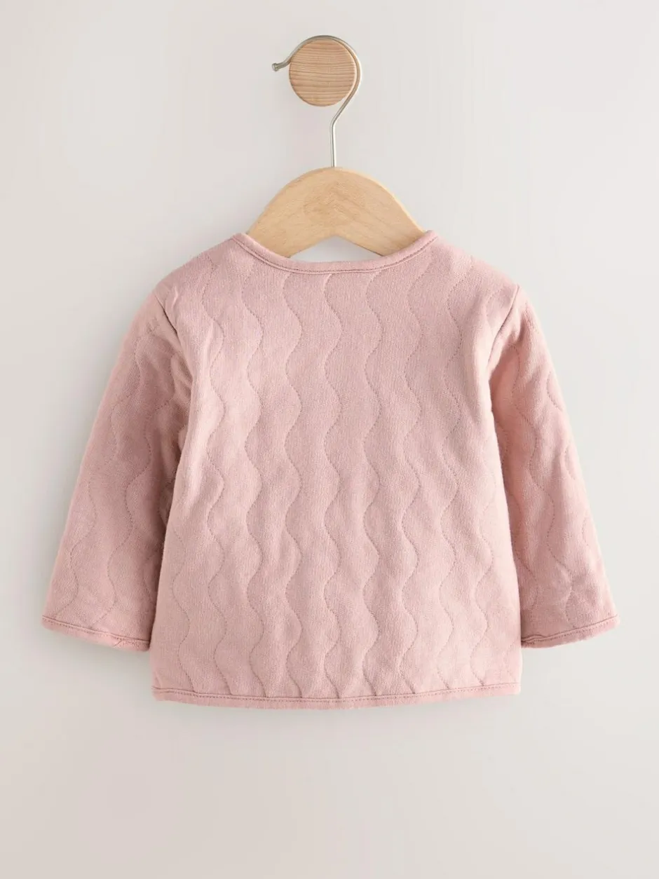 Next Jersey Quilted Baby Jacket (0mths-2yrs) Pink New