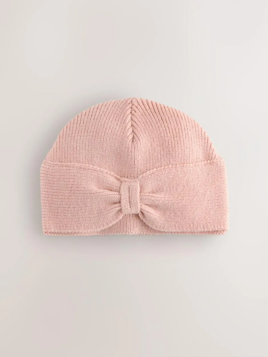 Next Knitted Bow Baby Turban Hat (0mths-2yrs) Pink Best