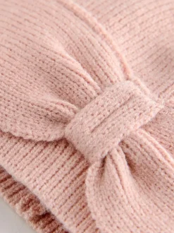 Next Knitted Bow Baby Turban Hat (0mths-2yrs) Pink Best